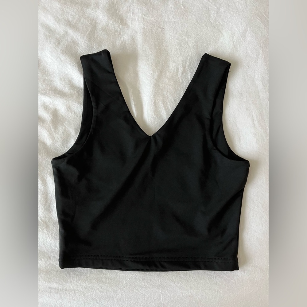 Black Crop Tank Top